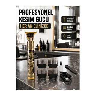 Şarjlı Titanyum Bıçaklı Saç Kesme Makinesi Yeni Nesil