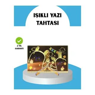 Silinebilir LED Mesaj Tahtası 7 Renkli Kalem Dahil