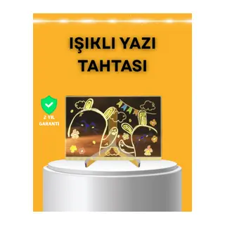 Masaüstü ve Duvara Monte Edilebilir LED Işıklı Yazı Panosu
