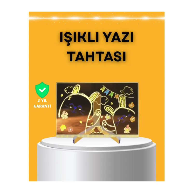 Masaüstü ve Duvara Monte Edilebilir LED Işıklı Yazı Panosu
