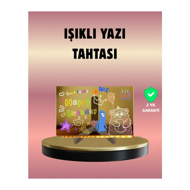 USB Bağlantılı LED Akrilik Çizim ve Not Tahtası