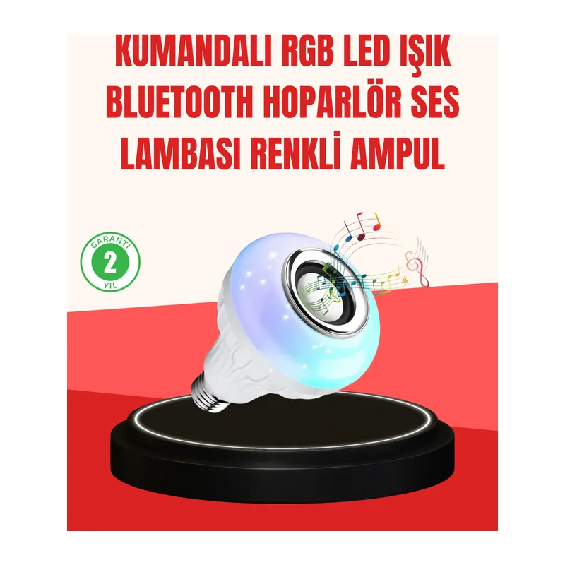 Akıllı LED Ampul – E27 Uyumlu ve Müzik Çalarlı Tasarım