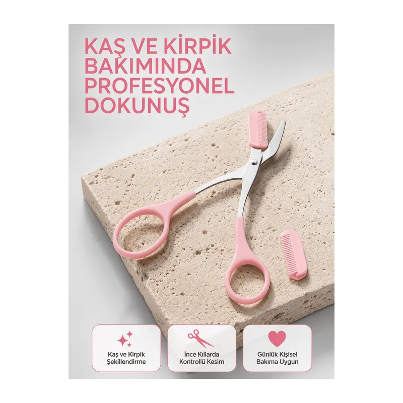 Taşınabilir Kaş ve Kirpik Düzenleme Makası – Ergonomik Tasarım Yeni Nesil