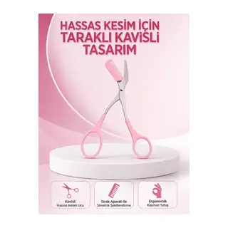 Kaş, Kirpik ve Tırnak Çevresi Temizliği İçin Çok Fonksiyonlu Makas Yeni Nesil