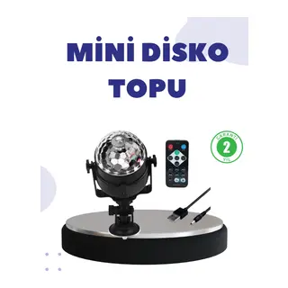 Ses Duyarlı Mini Disko Küre Lamba