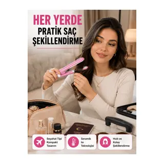 Yüzer Plakalı Kompakt Bukle Maşası – Elastik Tutuculu, Saç Dostu Profesyonel Tasarım Yeni Nesil