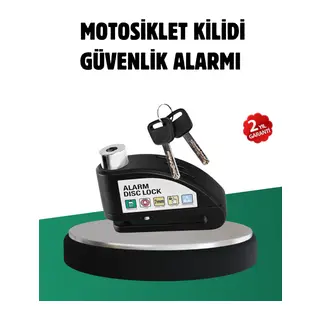 Titreşim Sensörlü Alarm Disk Kilidi Motosiklet Scooter Bisiklet