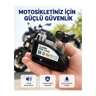 Taşınabilir Alarm Disk Kilidi Motosiklet Scooter Bisiklet Güvenlik Yeni Nesil