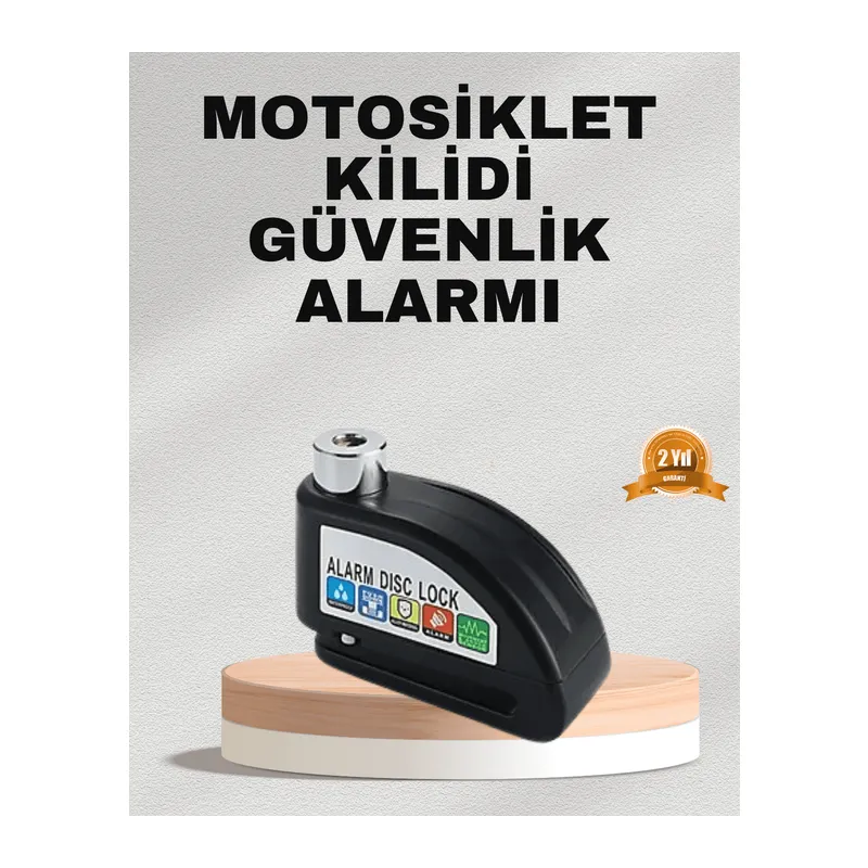 Ekonomik Alarm Disk Kilidi Motosiklet Scooter Bisiklet Güvenlik