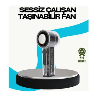 Sessiz Çalışan Taşınabilir Fan | USB Şarjlı ve Kompakt Tasarım