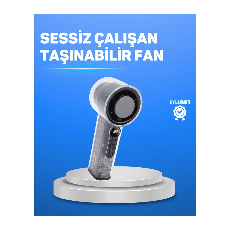 Ultra Sessiz USB Şarjlı Fan | Taşınabilir ve Hafif Tasarım