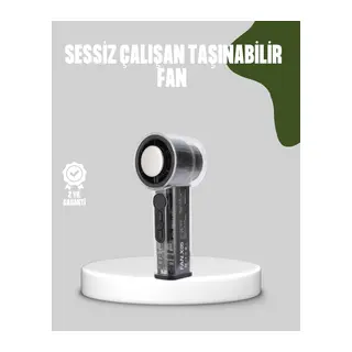 Dijital Ekranlı Şarjlı Mini Fan 100 Kademeli Hız Ayarı