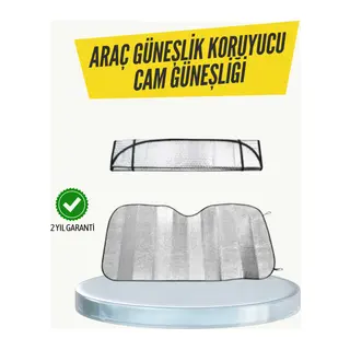 Metalize Reflektörlü Katlanabilir Araç Güneşliği – Yüksek Performanslı Isı ve UV Koruması