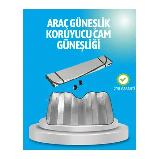 Gelişmiş Yansıtıcılı Katlanabilir Araç Güneşliği – Alüminyum & Süngerli İzolasyon Teknolojisi