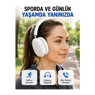 Stereo Ses Kaliteli Bluetooth Kulaklık | Katlanabilir ve Ergonomik Tasarım Yeni Nesil