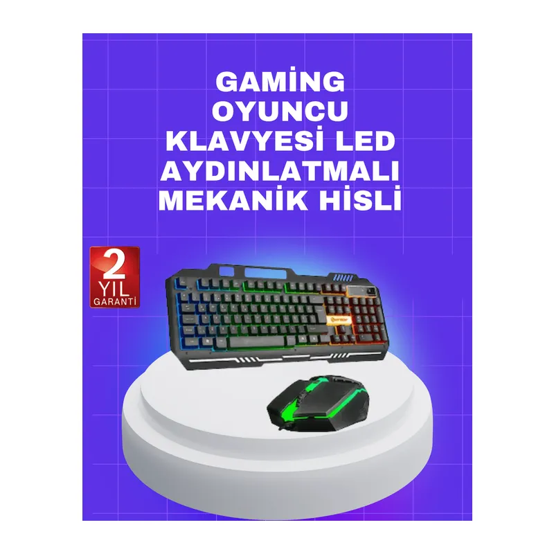 Gaming Klavye Mouse – Çatışmasız Tuş, Hızlı Tepki Süresi