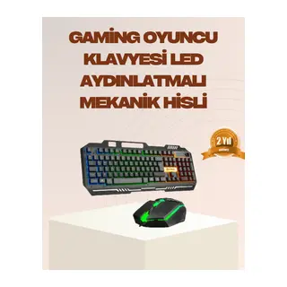 Mekanik LED Gaming Klavye Mouse Seti – Yüksek Tepki ve Ergonomi