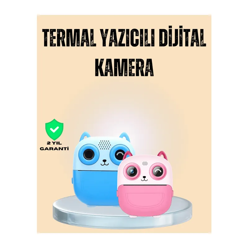 Çocuklar İçin Eğlenceli Dijital Kamera 1300mAh Şarjlı