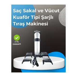 Profesyonel Saç ve Sakal Tıraş Makinesi – Tam Aksesuar Setli