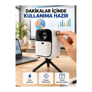 Ultra HD Çözünürlüklü Taşınabilir Projektör – 1920x1080 Piksel Görüntü Kalitesi Yeni Nesil