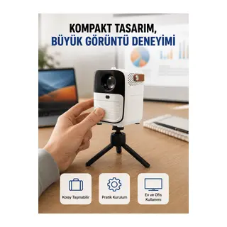 Android Sistemli Mini Projektör – Uygulama Destekli Akıllı Kullanım Yeni Nesil