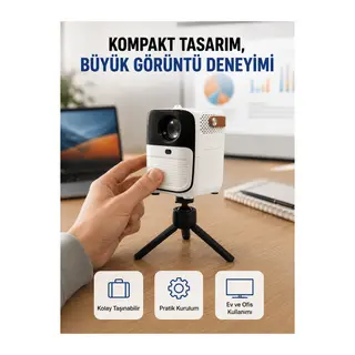50 inç TV Deneyimli Projektör – Yakın Mesafede Geniş Görüntü Yeni Nesil