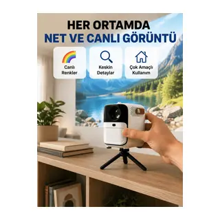 Hafif ve Taşınabilir Projektör – 750 Gram Ağırlıkla Mobil Kullanıma Uygun Yeni Nesil