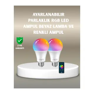 Akıllı 9W RGBW LED Ampul, tasaruflu romantik ışıklı