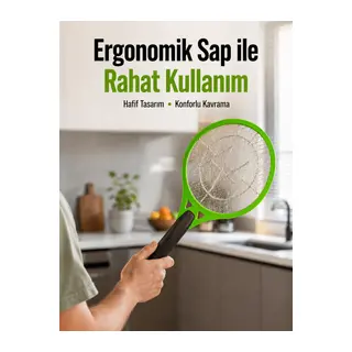 Pil ile Çalışan Elektrikli Sivrisinek Raketi | Kimyasal İçermeyen Hijyenik Çözüm Yeni Nesil