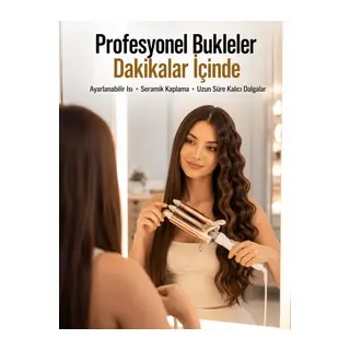 Ayarlanabilir Isı Ayarıyla Profesyonel Bukle Maşası – Hızlı ve Nazik Şekillendirme