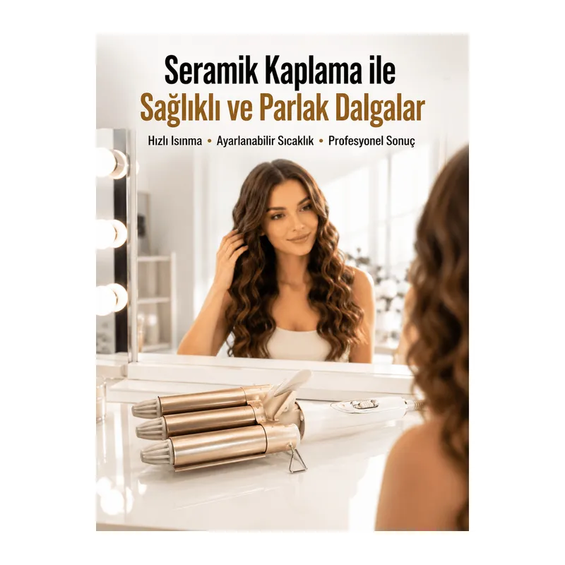 Bukle Saç Maşası – Kolay Kullanım, Sağlıklı Bukleler yüksek ısılı