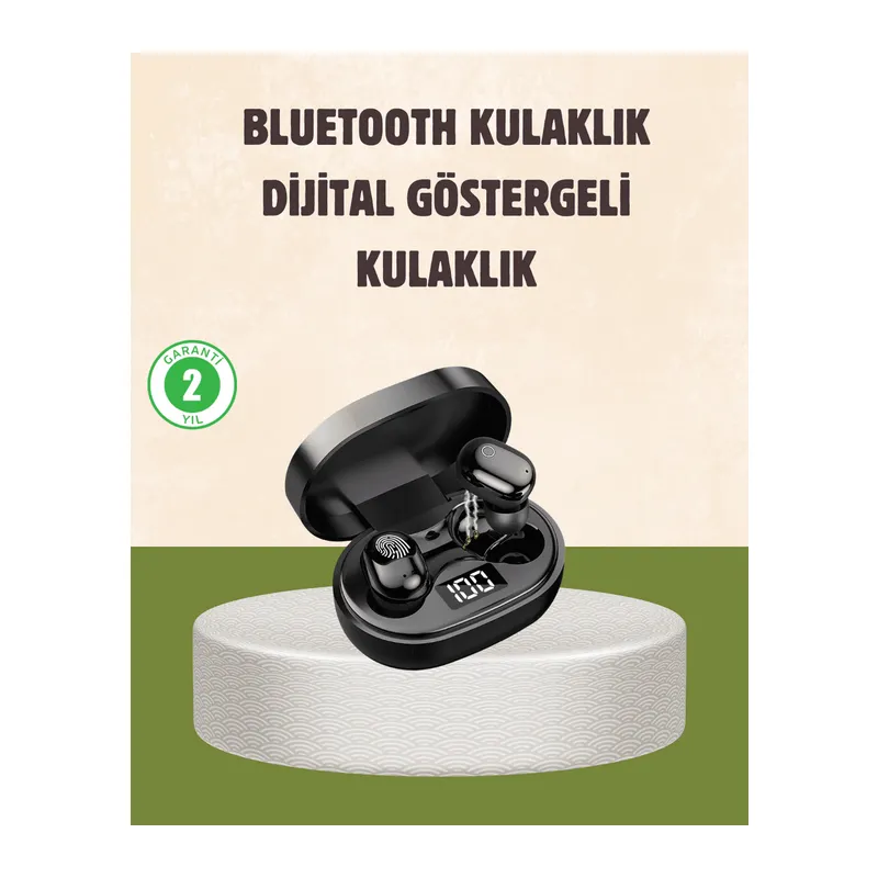 LED Ekranlı Şarjlı Kablosuz Kulak İçi Kulaklık