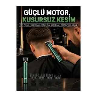 Profesyonel Salon Kalitesinde Saç ve Sakal Kesme Makinesi