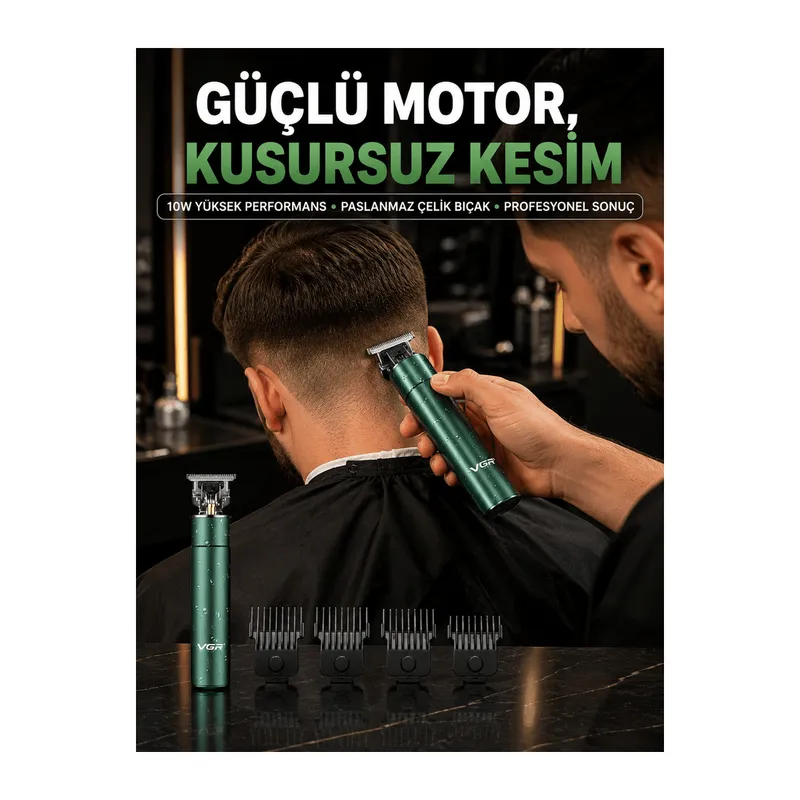 Profesyonel Salon Kalitesinde Saç ve Sakal Kesme Makinesi