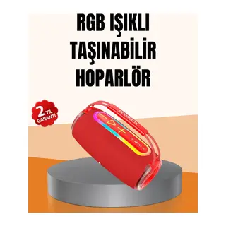 IPX6 Su Geçirmez RGB LED Işıklı Taşınabilir Bluetooth Hoparlör 2400 mAh