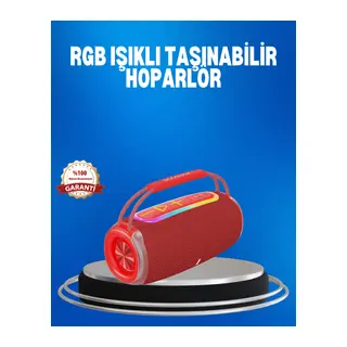 RGB LED Işıklı 20W Taşınabilir Hoparlör Bluetooth 5.3 + Type-C Şarj