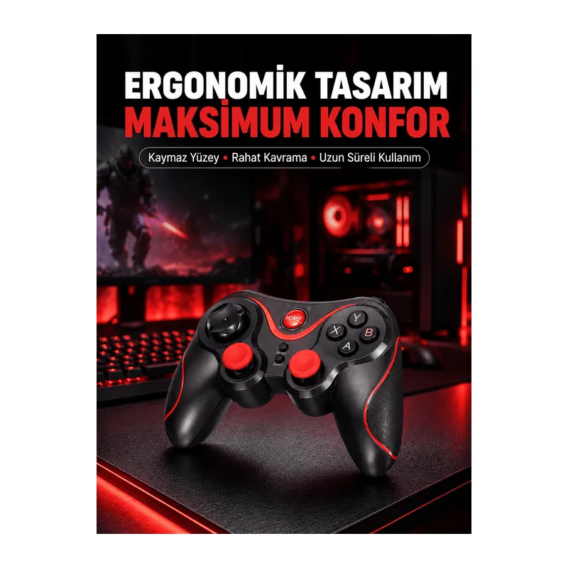 Rahat Kavrama ve Düşük Gecikme Teknolojili Gamepad
