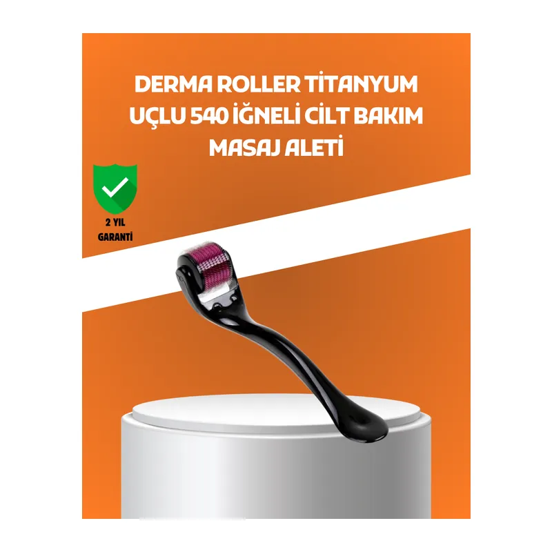 540 İğneli Titanyum Dermaroller Profesyonel Ev Tipi Cilt Yenileme Aparatı