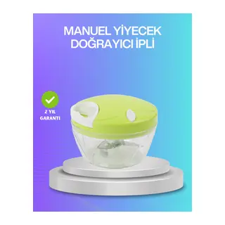 İpli Manuel Doğrayıcı Paslanmaz Çelik Bıçaklı