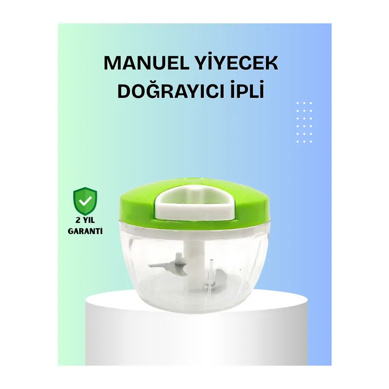 El Tipi Yiyecek Kıyıcı Üç Bıçaklı Pratik Doğrayıcı
