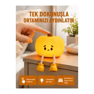 Silikon Pumpkin Night Light Telefon Tutuculu LED Lamba Yeni Nesil