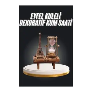 Eyfel Kuleli Kum Saati Dekoratif Hediyelik Eşya Retro Eyfel Kulesi