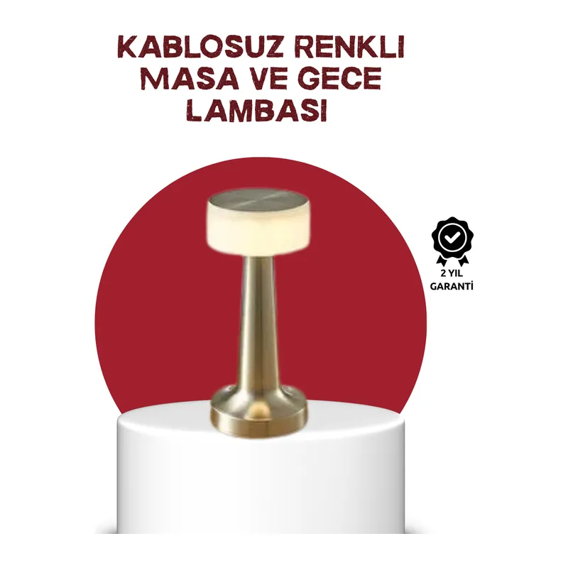 Şarj Edilebilir LED Masa Lambası USB Girişli, Metal Yapı