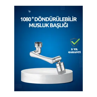 Dönen Musluk Başlığı 1080 Derece Ayarlanabilir Filtreli Sprey Uç