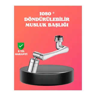 1080° Dönebilen Püskürtme Filtreli Musluk Başlığı Su Tasarruflu