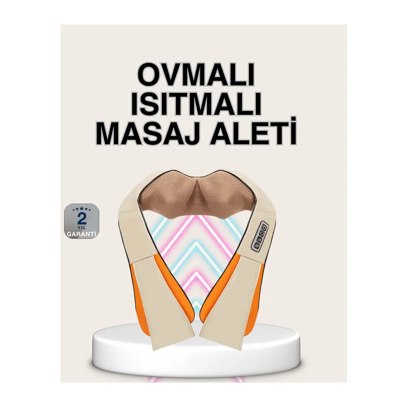 Bel Omuz Boyun Masaj Aleti Ovmalı Isıtmalı Kas Yorgunluğu Giderici