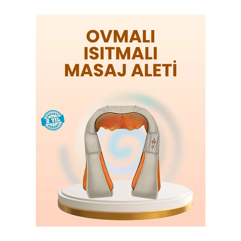 Ovmalı Isıtmalı Masaj Aleti Boyun Omuz Bel ve Ayak İçin Rahatlatıcı Etki