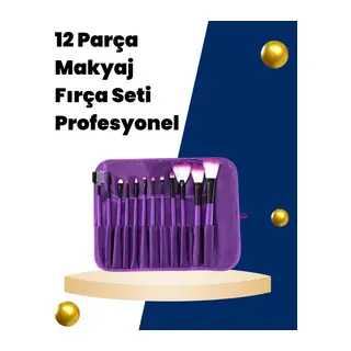 Profesyonel Makyaj Uygulamalarına Özel 12 Parça Kompakt ve Hafif Makyaj Fırça Seti