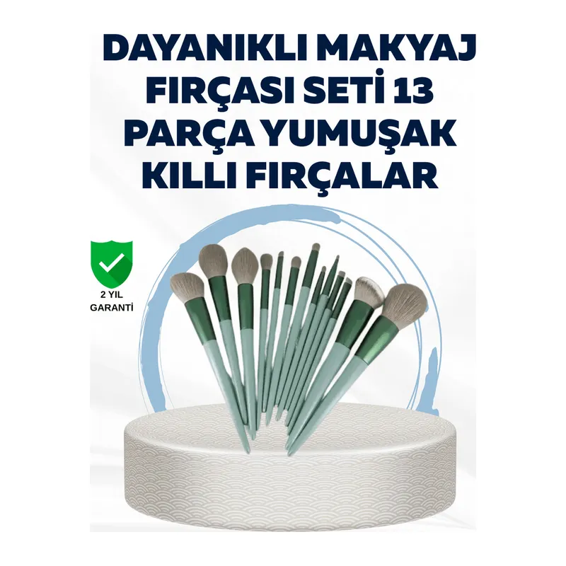 Profesyonel Kullanıma Uygun 13 Parça Makyaj Fırçası Takımı Fiber Kıllı