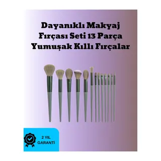 Toz ve Krem Ürünler İçin Güçlü Tutucu Yumuşak Kıllı Makyaj Fırça Takımı 13 Parça